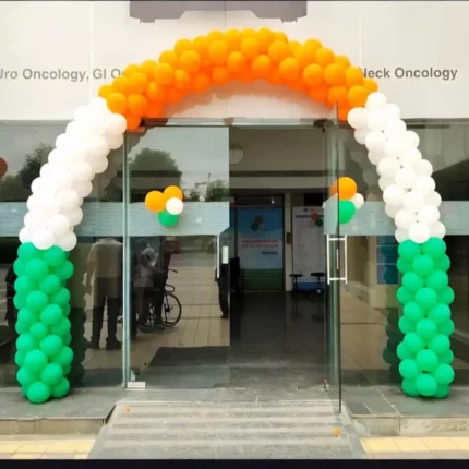 Balloon Setup For Independence Day