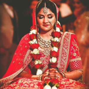 White and Red Rose Varmala/Jaimala